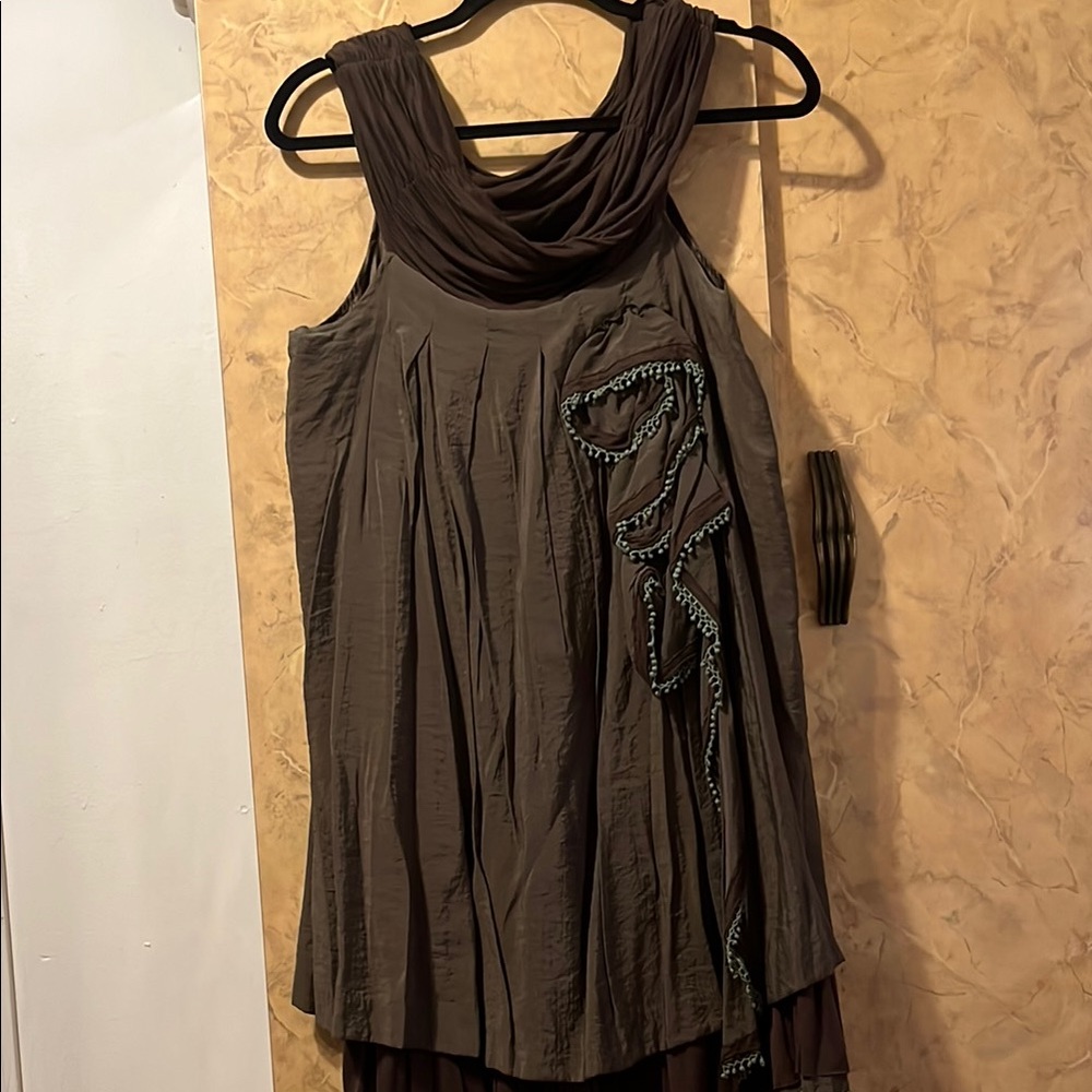 Ryu Olive Brown Lange look Dress